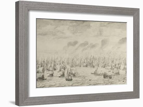 The Battle of Terheide, 1657-Willem Van De Velde the Elder-Framed Giclee Print