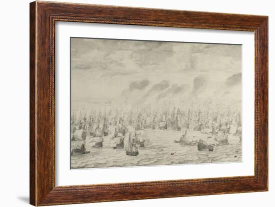 The Battle of Terheide, 1657-Willem Van De Velde the Elder-Framed Giclee Print