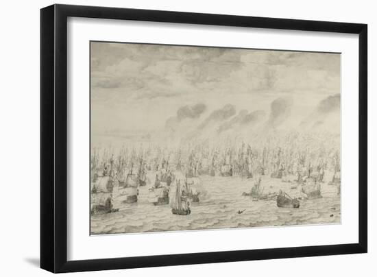 The Battle of Terheide, 1657-Willem Van De Velde the Elder-Framed Giclee Print