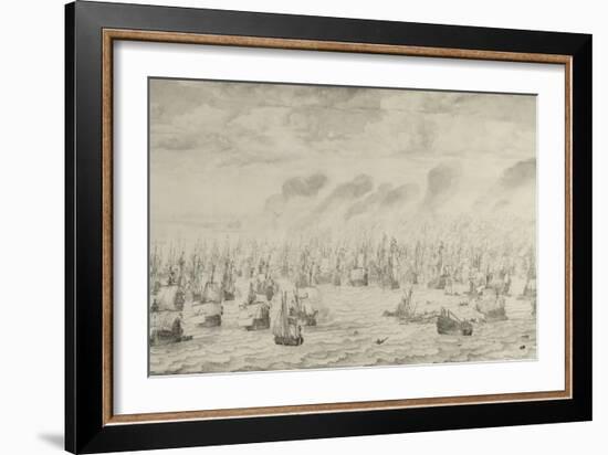 The Battle of Terheide, 1657-Willem Van De Velde the Elder-Framed Giclee Print