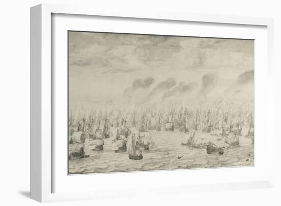 The Battle of Terheide, 1657-Willem Van De Velde the Elder-Framed Giclee Print