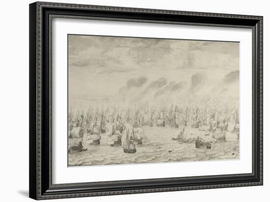 The Battle of Terheide, 1657-Willem Van De Velde the Elder-Framed Giclee Print