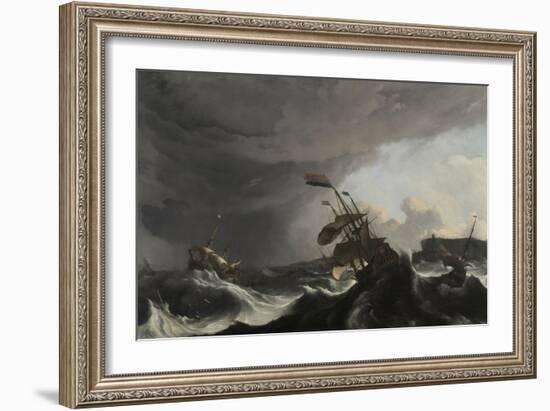 The Battle of Terheide, C.1695-Ludolf Backhuysen-Framed Giclee Print