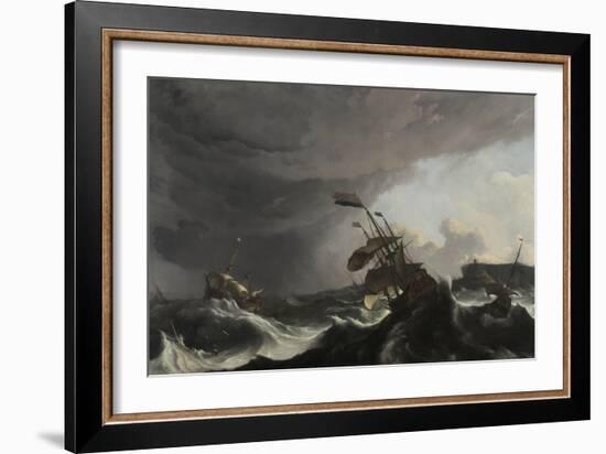 The Battle of Terheide, C.1695-Ludolf Backhuysen-Framed Giclee Print