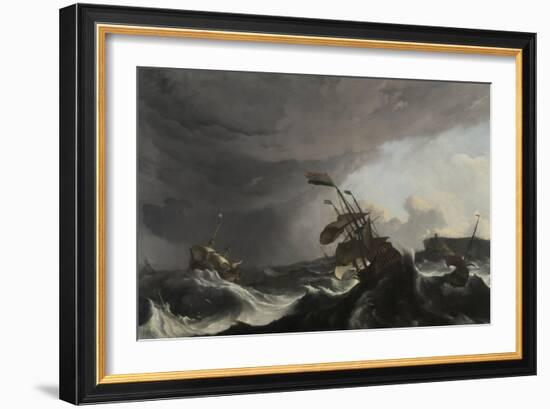 The Battle of Terheide, C.1695-Ludolf Backhuysen-Framed Giclee Print