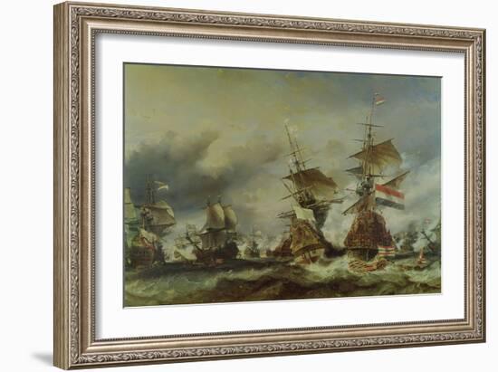 The Battle of Texel, 21st August 1673-Louis Eugene Gabriel Isabey-Framed Giclee Print