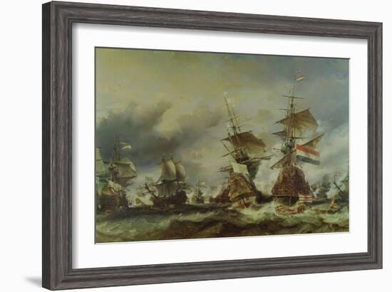 The Battle of Texel, 21st August 1673-Louis Eugene Gabriel Isabey-Framed Giclee Print