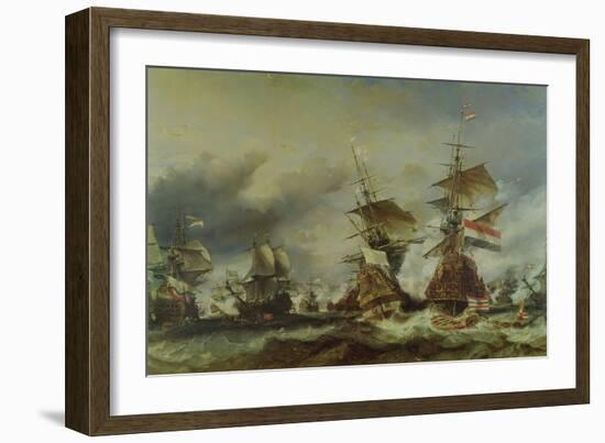 The Battle of Texel, 21st August 1673-Louis Eugene Gabriel Isabey-Framed Giclee Print