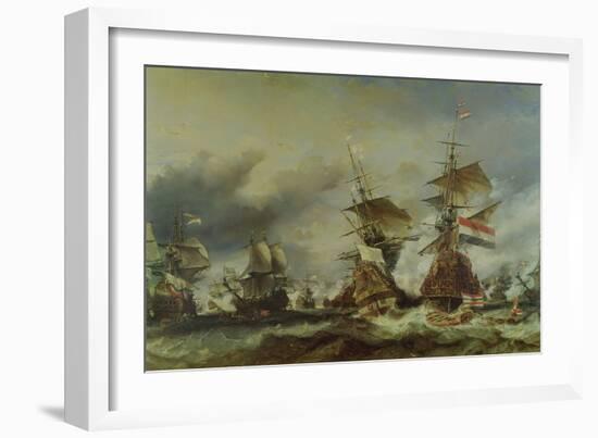 The Battle of Texel, 21st August 1673-Louis Eugene Gabriel Isabey-Framed Giclee Print