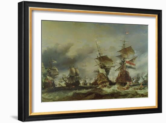 The Battle of Texel, 21st August 1673-Louis Eugene Gabriel Isabey-Framed Giclee Print