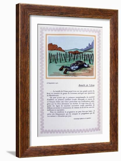 The Battle of the Aisne, 25th September 1914-Andre Helle-Framed Giclee Print