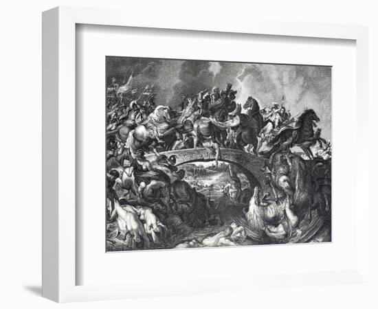 The Battle of the Amazons, by Peter Paul Rubens, Digitally Restored Reproduction of an Original 19T-Peter Paul (after) Rubens-Framed Giclee Print