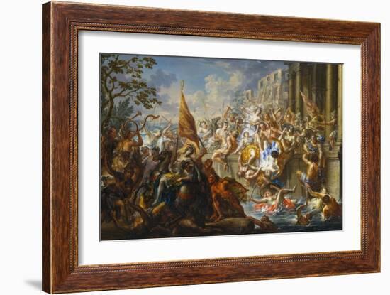 The Battle of the Amazons-Johann Georg Platzer-Framed Giclee Print