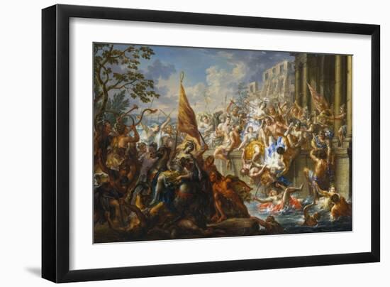The Battle of the Amazons-Johann Georg Platzer-Framed Giclee Print