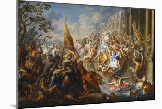 The Battle of the Amazons-Johann Georg Platzer-Mounted Giclee Print