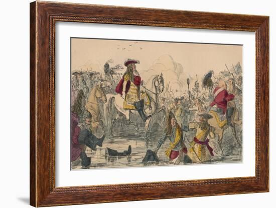 The Battle of the Boyne, 1850-John Leech-Framed Giclee Print