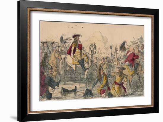 The Battle of the Boyne, 1850-John Leech-Framed Giclee Print
