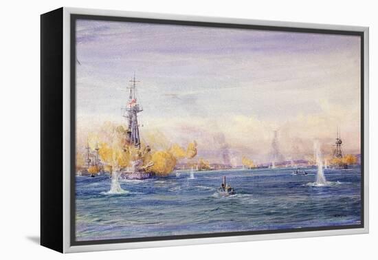 The Battle of the Dardanelles (1915) (Turkey), during the Gallipoli Campaign, in the Sea of Marmara-William Lionel Wyllie-Framed Premier Image Canvas