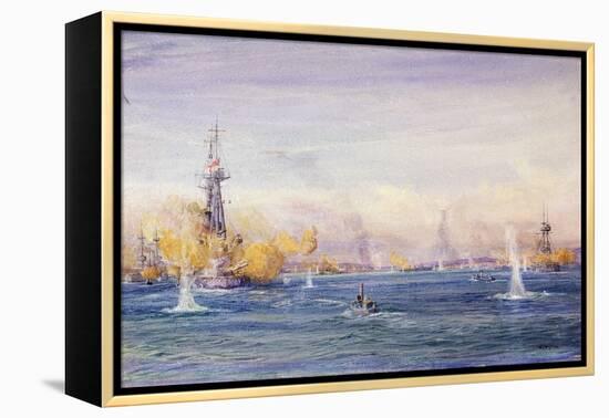 The Battle of the Dardanelles (1915) (Turkey), during the Gallipoli Campaign, in the Sea of Marmara-William Lionel Wyllie-Framed Premier Image Canvas