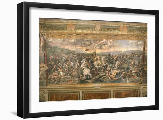 The Battle of the Milvian Bridge, 1517-1524-Gianfrancesco Penni-Framed Giclee Print