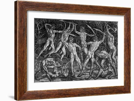 The Battle of the Naked Men, Around 1470-Antonio Pollaiolo-Framed Giclee Print