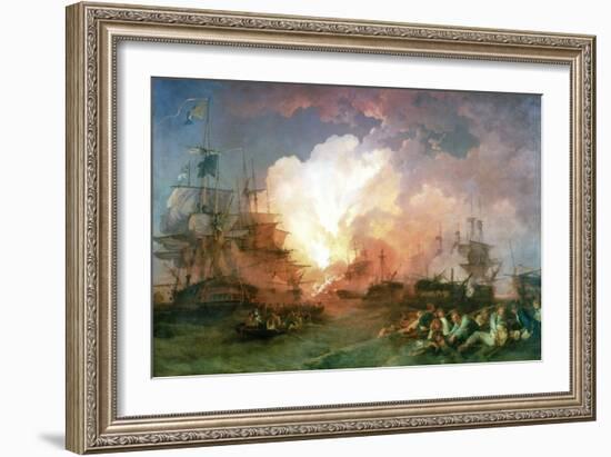 The Battle of the Nile, 1800-Philip James De Loutherbourg-Framed Giclee Print