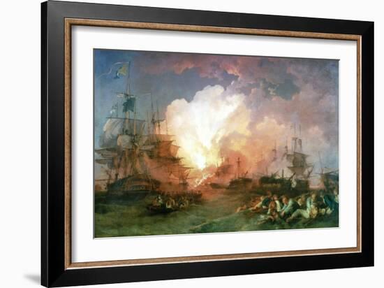 The Battle of the Nile, 1800-Philip James De Loutherbourg-Framed Giclee Print