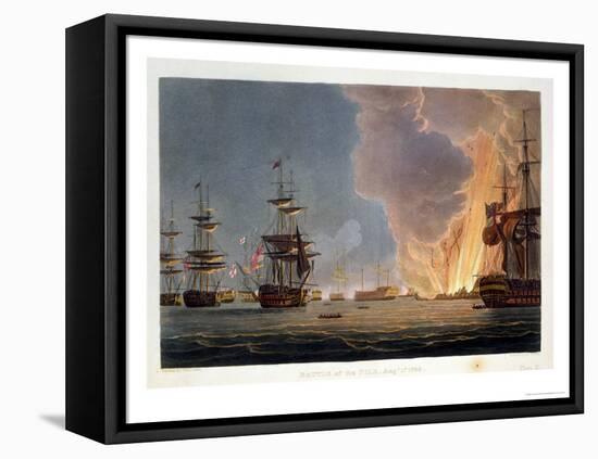 The Battle of the Nile 1st August 1798-Thomas Whitcombe-Framed Premier Image Canvas