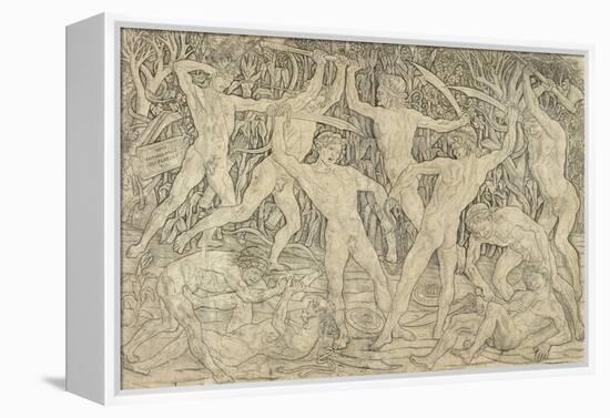 The Battle of the Nudes, 1470S-Antonio Pollaiuolo-Framed Premier Image Canvas