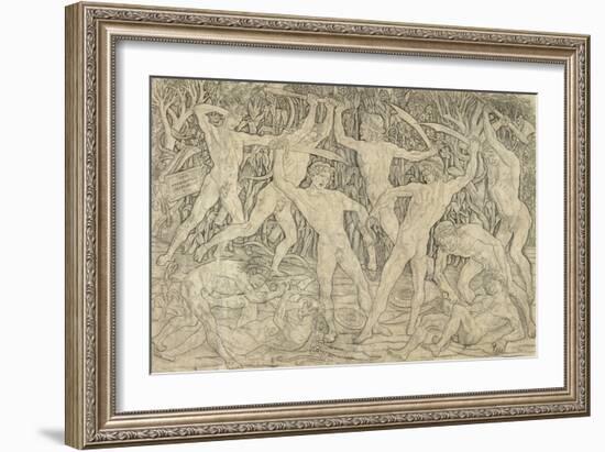 The Battle of the Nudes, 1470S-Antonio Pollaiuolo-Framed Giclee Print