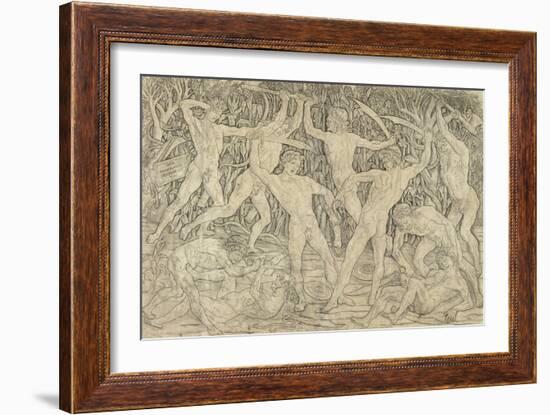 The Battle of the Nudes, 1470S-Antonio Pollaiuolo-Framed Giclee Print