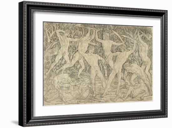 The Battle of the Nudes, 1470S-Antonio Pollaiuolo-Framed Giclee Print