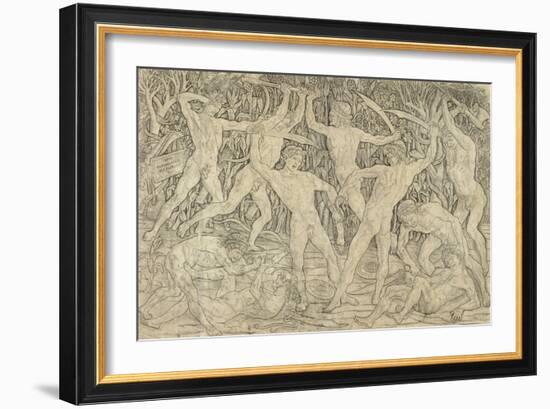 The Battle of the Nudes, 1470S-Antonio Pollaiuolo-Framed Giclee Print