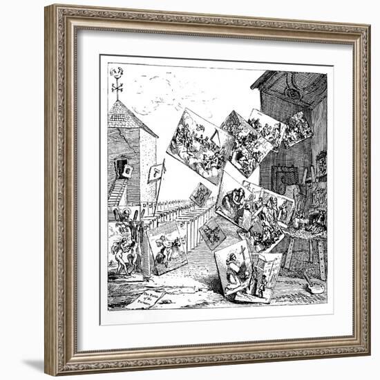 The Battle of the Pictures, 1745-William Hogarth-Framed Giclee Print