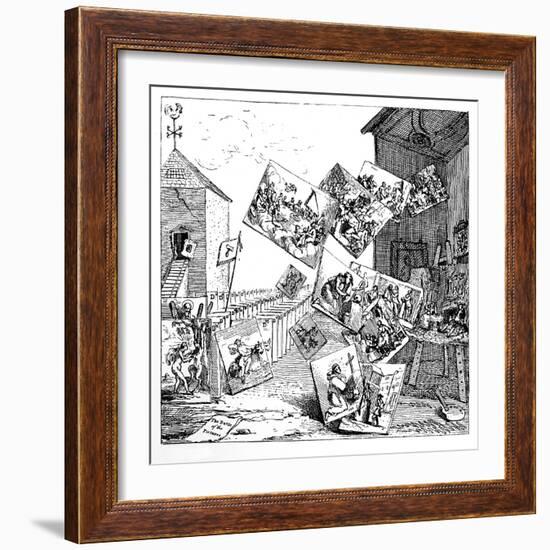 The Battle of the Pictures, 1745-William Hogarth-Framed Giclee Print