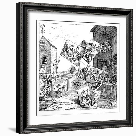 The Battle of the Pictures, 1745-William Hogarth-Framed Giclee Print