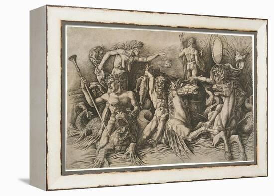 The Battle of the Sea Gods, Ca 1475-Andrea Mantegna-Framed Premier Image Canvas