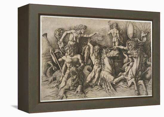 The Battle of the Sea Gods, Ca 1475-Andrea Mantegna-Framed Premier Image Canvas