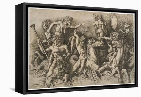 The Battle of the Sea Gods, Ca 1475-Andrea Mantegna-Framed Premier Image Canvas