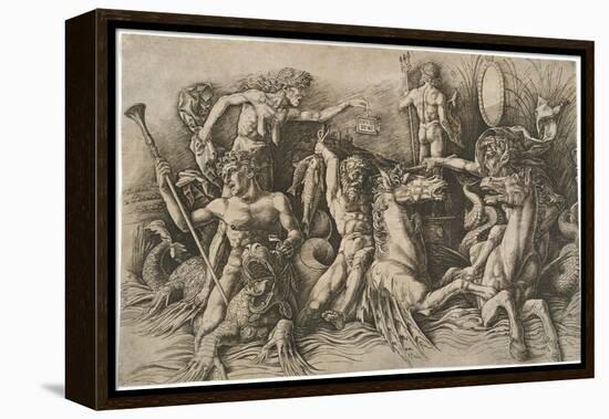 The Battle of the Sea Gods, Ca 1475-Andrea Mantegna-Framed Premier Image Canvas