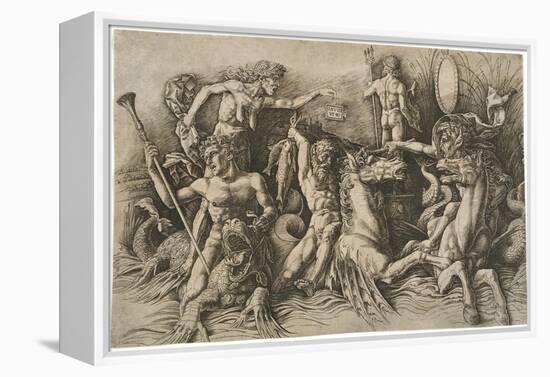 The Battle of the Sea Gods, Ca 1475-Andrea Mantegna-Framed Premier Image Canvas