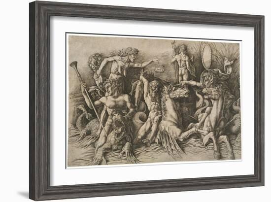 The Battle of the Sea Gods, Ca 1475-Andrea Mantegna-Framed Giclee Print