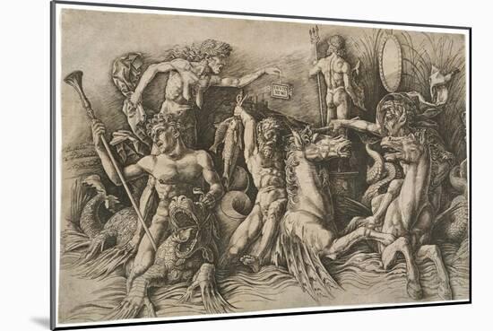 The Battle of the Sea Gods, Ca 1475-Andrea Mantegna-Mounted Giclee Print