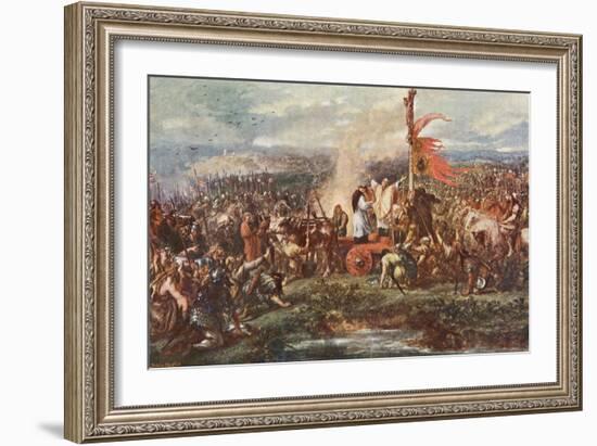 The Battle of the Standard-Sir John Gilbert-Framed Giclee Print