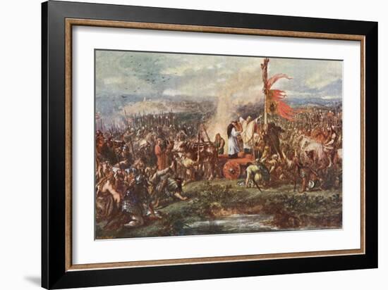 The Battle of the Standard-Sir John Gilbert-Framed Giclee Print