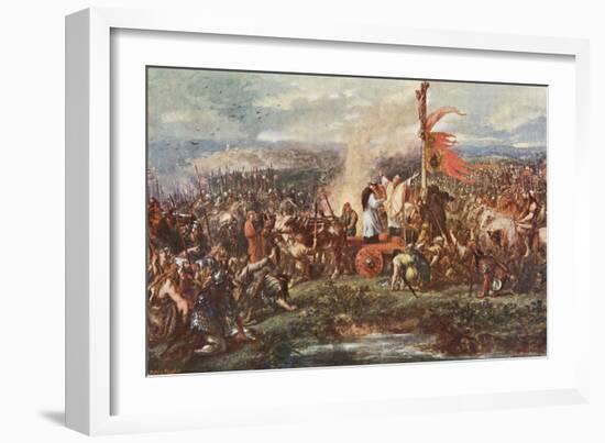 The Battle of the Standard-Sir John Gilbert-Framed Giclee Print