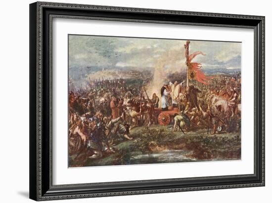 The Battle of the Standard-Sir John Gilbert-Framed Giclee Print