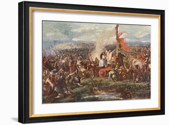 The Battle of the Standard-Sir John Gilbert-Framed Giclee Print