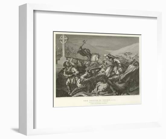 The Battle of Tours, Ad 732-Alphonse Marie de Neuville-Framed Giclee Print