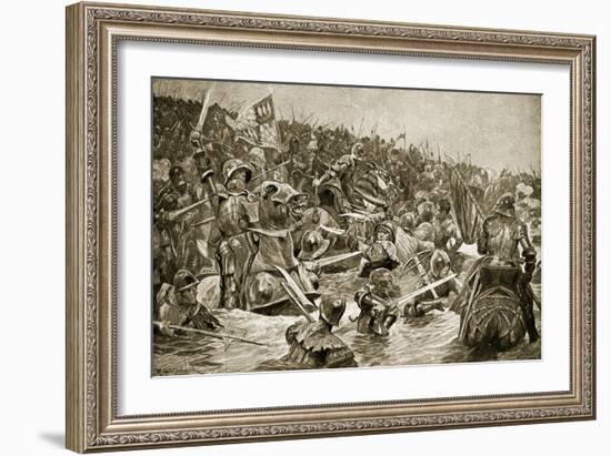 The Battle of Towton, Illustration from 'Hutchinson's Story of the British Nation', C.1923-Richard Caton Woodville II-Framed Giclee Print